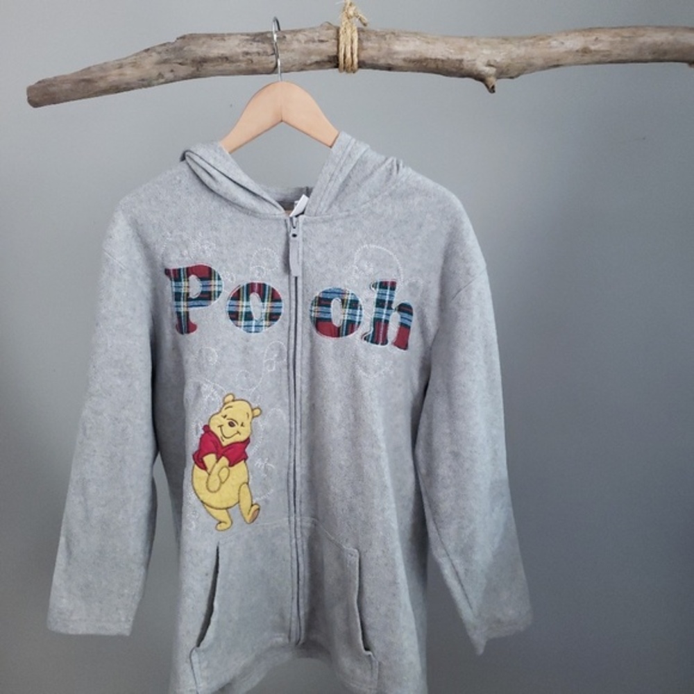 POOH grey zipfront fleece 1x